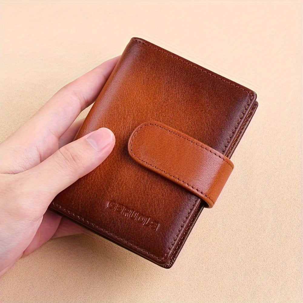 Men's Wallet – 6 Colors, Slim Card Case Cowhide Leather – detail view 3