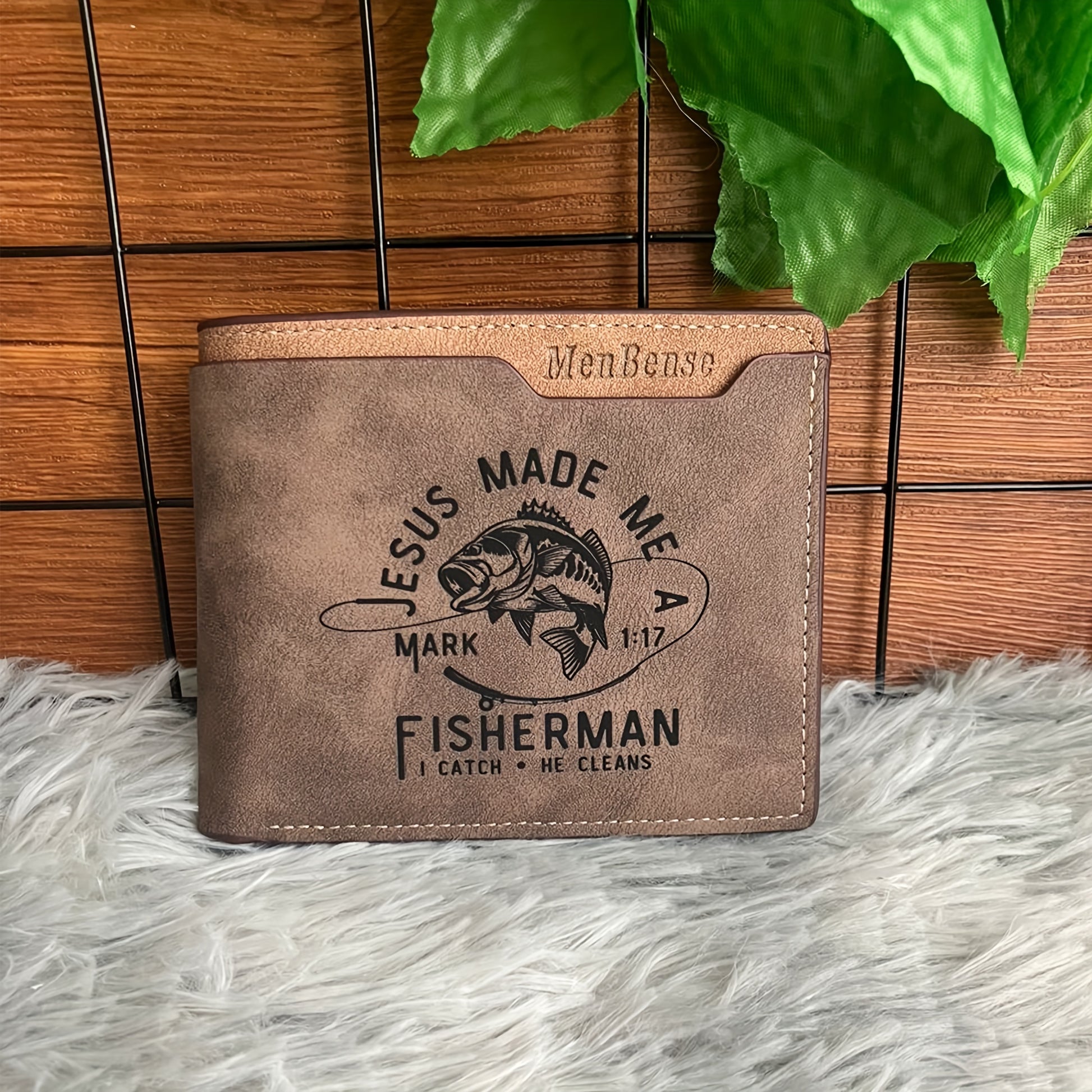 Men's Wallet – Vegan Leather, Compact, Lightweight, for Everyday Use – front view - product view 7