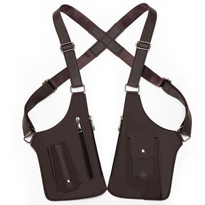 Men's Crossbody Bag – for Travel & Work, Armpit Vintage Underarm Messenger Pack | Bag Vero – front view