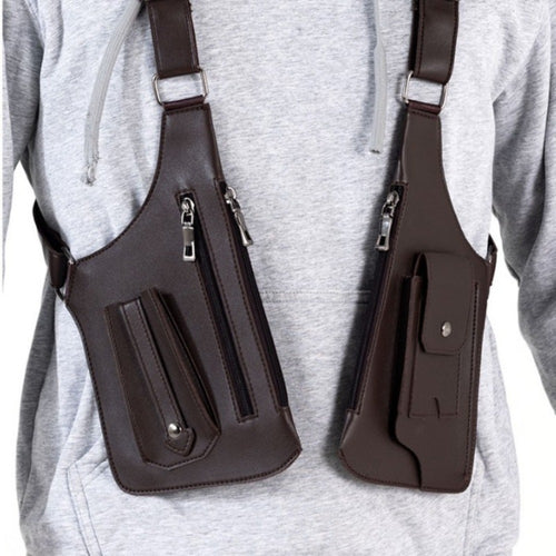 Men's Crossbody Bag – for Travel & Work, Armpit Vintage Underarm Messenger Pack | Bag Vero – front view