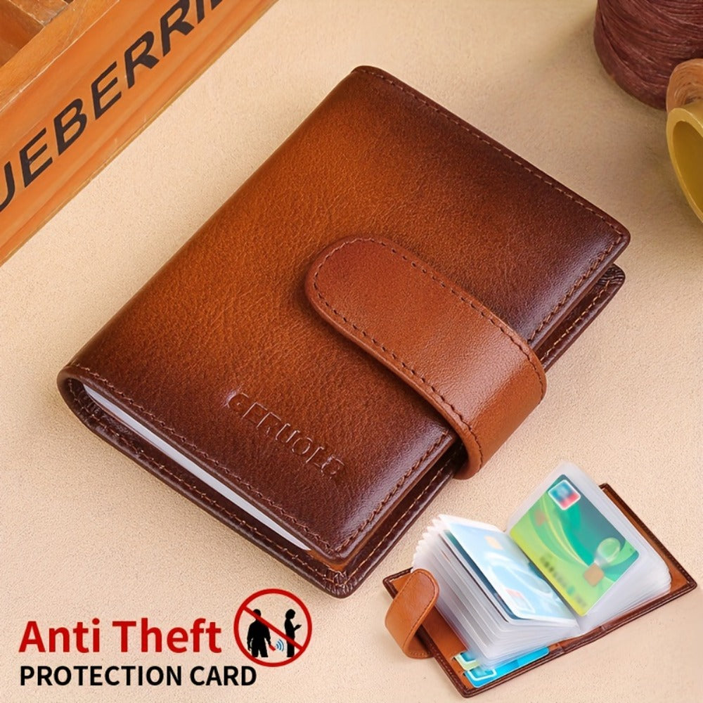 Men's Wallet – 6 Colors, Slim Card Case Cowhide Leather | Bag Vero – front view