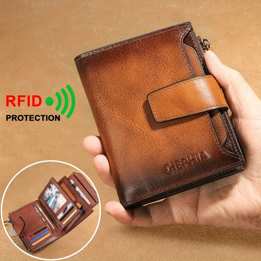 Men's Wallet – Genuine Leather, RFID Blocking | Bag Vero – front view