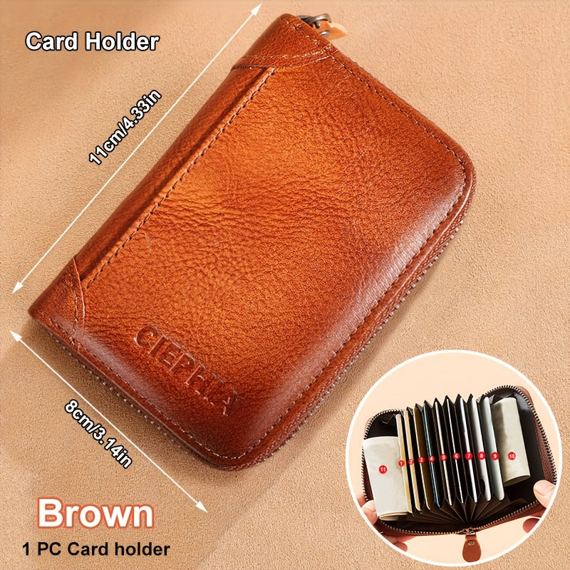Men's Wallet – Genuine Leather, RFID Blocking | Bag Vero – front view