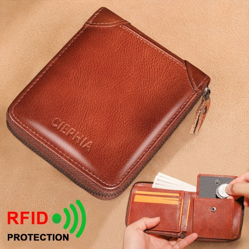 Men's Wallet – Genuine Leather, RFID Blocking | Bag Vero – front view