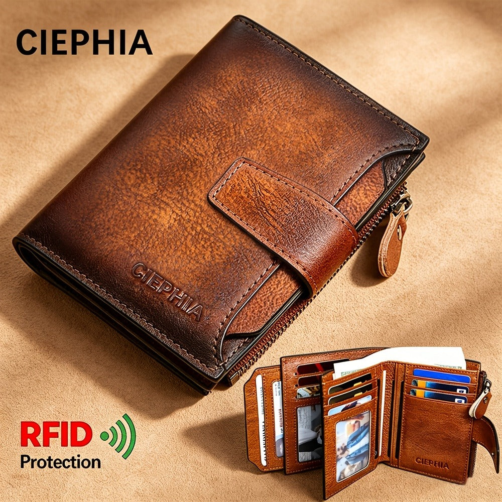 Men's Wallet – RFID Blocking, Card Slots Zipper Rfid Blocking | Bag Vero – front view