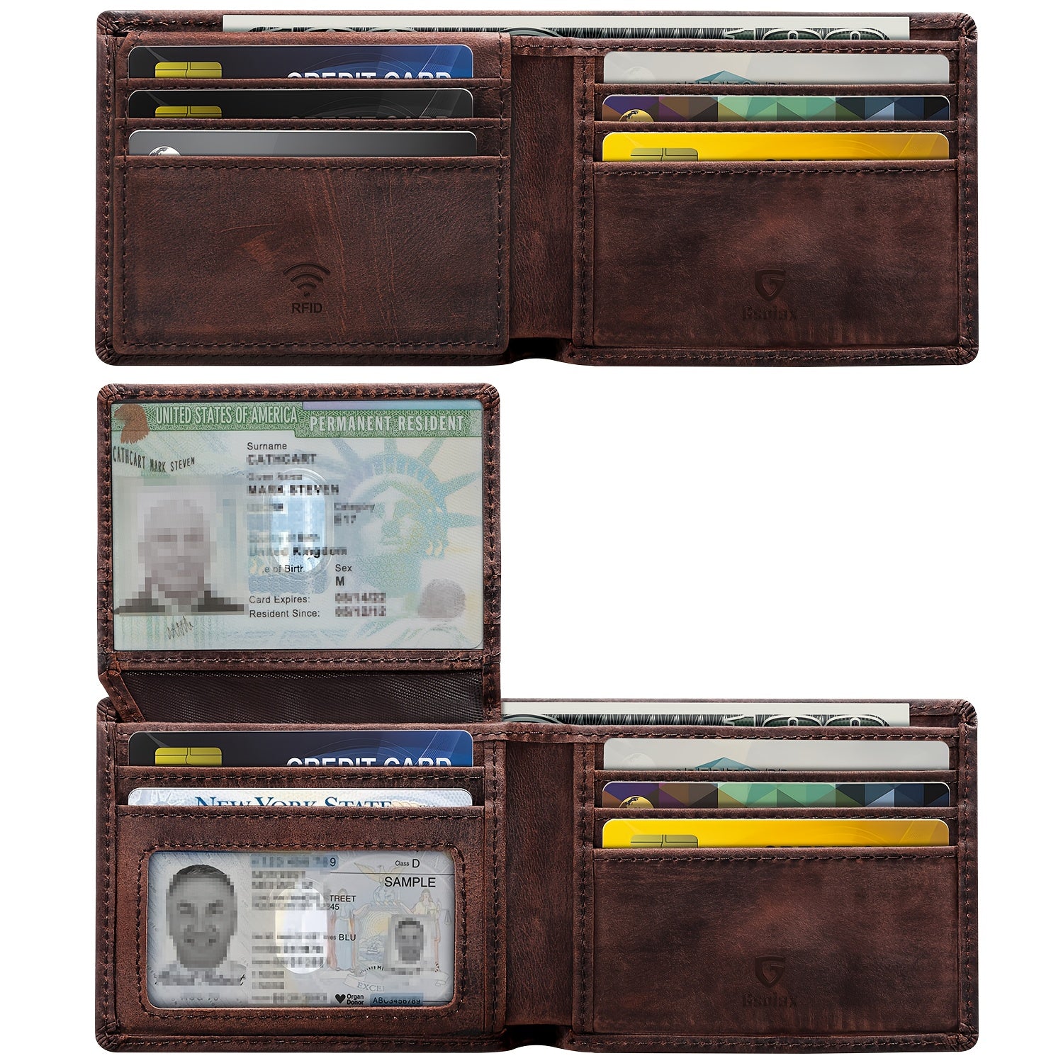 Men's Wallet – RFID Blocking, Dual Cash Section Leather Rfid | Bag Vero – front view