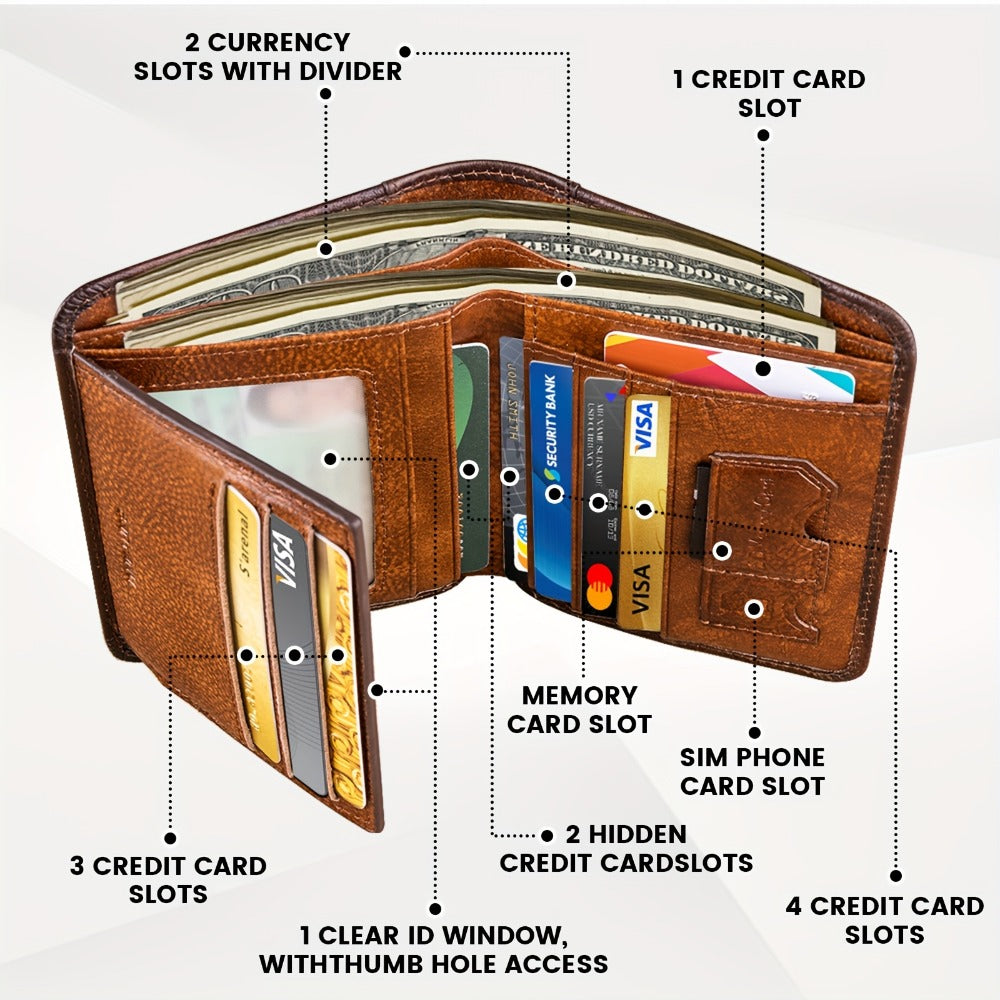 Men's Wallet – RFID Blocking, for Travel & Everyday Use | Bag Vero – front view
