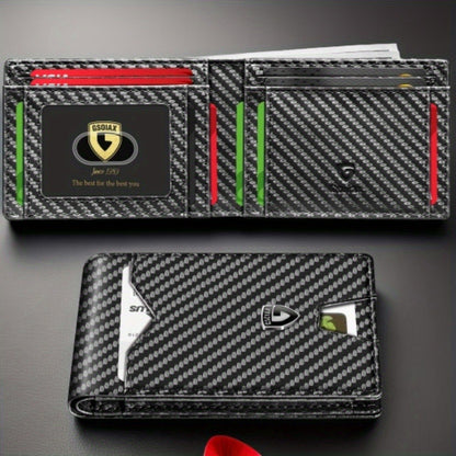 Men's Wallet – RFID Blocking, Rfid Blocking Carbon Fiber Bifold | Bag Vero – front view