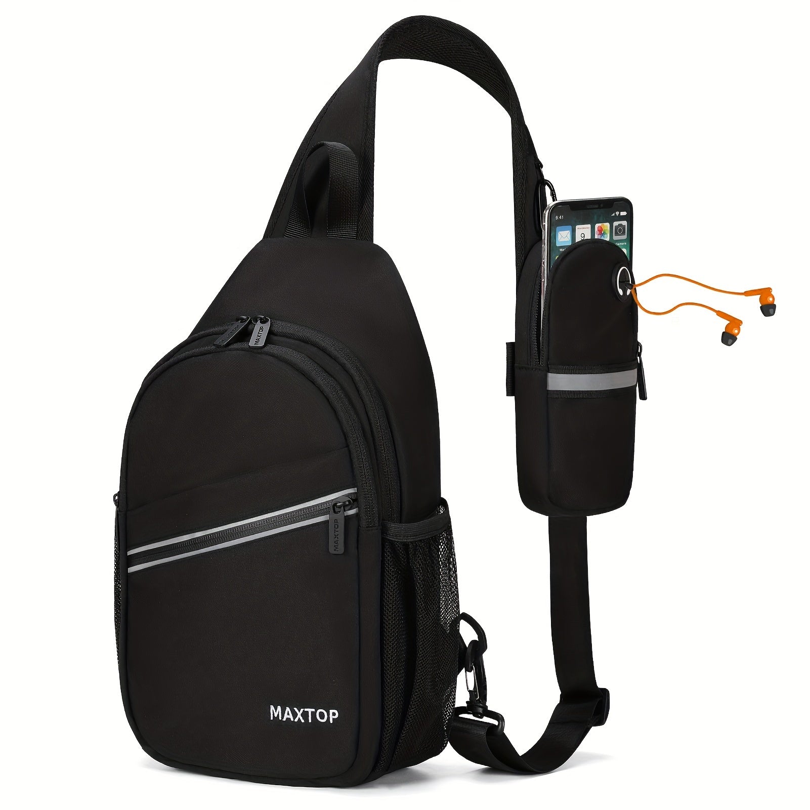 Sling Bag – for Travel, Sling Detachable Phone Pouch Hiking | Bag Vero – front view