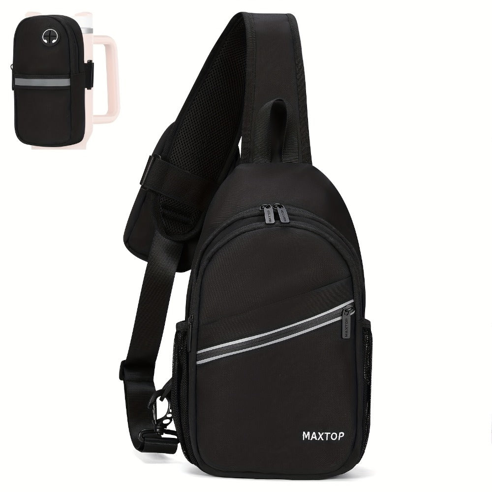 Sling Bag – for Travel, Sling Detachable Phone Pouch Hiking | Bag Vero – front view