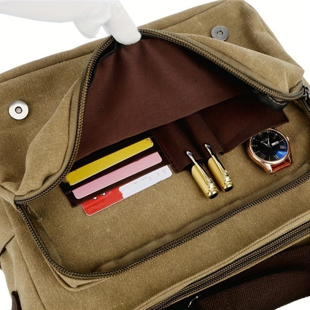 Sling Bag – Canvas, Large Capacity, Adjustable Strap, for Travel & School – detail view 10