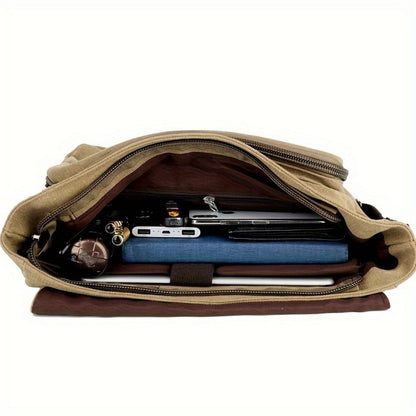 Sling Bag – Canvas, Large Capacity, Adjustable Strap, for Travel & School – detail view 12