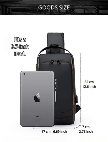 Sling Bag – Combination Lock, Large Capacity, Anti-Theft, for Travel & Work – detail view 12