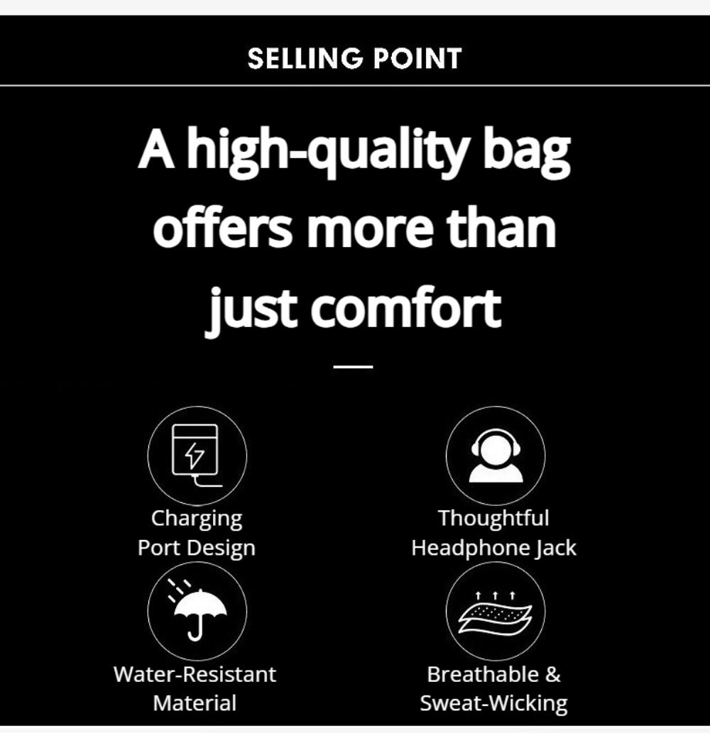 Sling Bag – Combination Lock, Large Capacity, Anti-Theft, for Travel & Work – detail view 17
