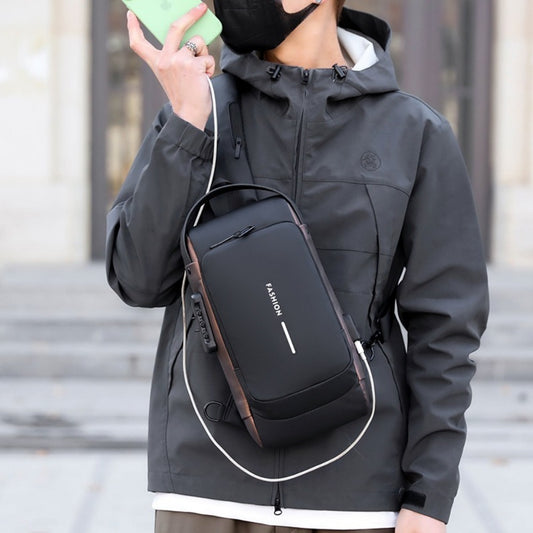 Sling Bag – Combination Lock, Large Capacity, Anti-Theft, for Travel & Work – front view