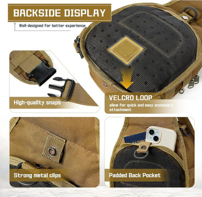 Sling Bag – for Work & Everyday Use, Tactical Chest Molle Edc Sling – detail view 17