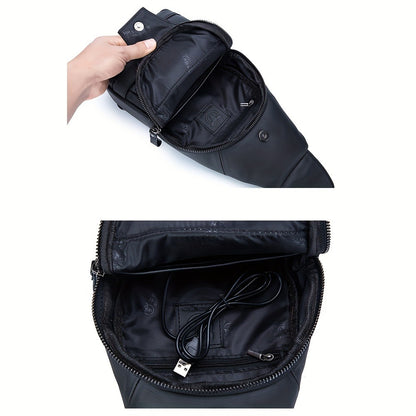 Sling Bag – Genuine Leather, for Travel & Everyday Use – detail view 9