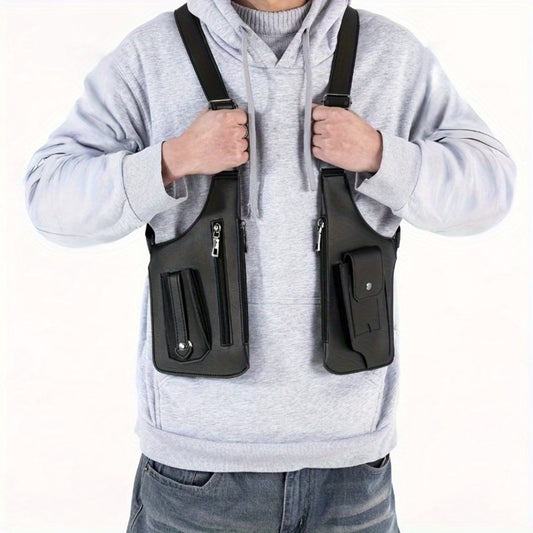 Sling Bag – Lightweight, Retro Underarm Multi Functional Vest – front view