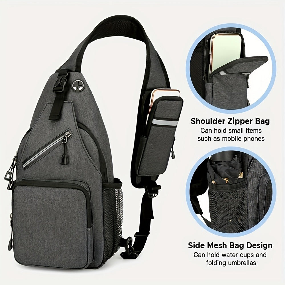 Sling Bag – Lightweight, Large Capacity, Adjustable Strap, for Travel & Work – detail view 14
