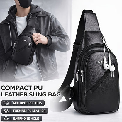 Sling Bag – Multi-Pocket, Adjustable Strap, for Travel & Work – front view - product view 9