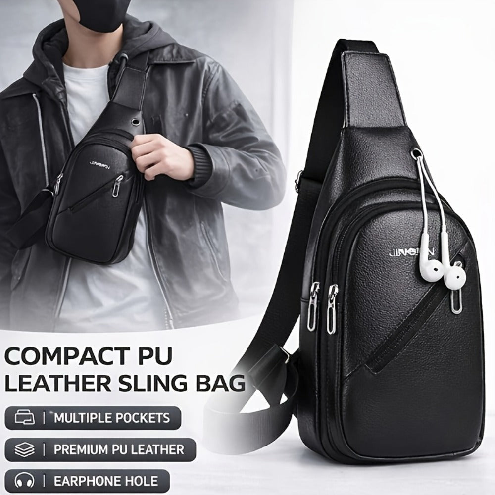 Sling Bag – Multi-Pocket, Adjustable Strap, for Travel & Work – front view