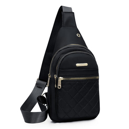 Sling Bag – Nylon, Lightweight, Multi-Pocket, Adjustable Strap – detail view 10