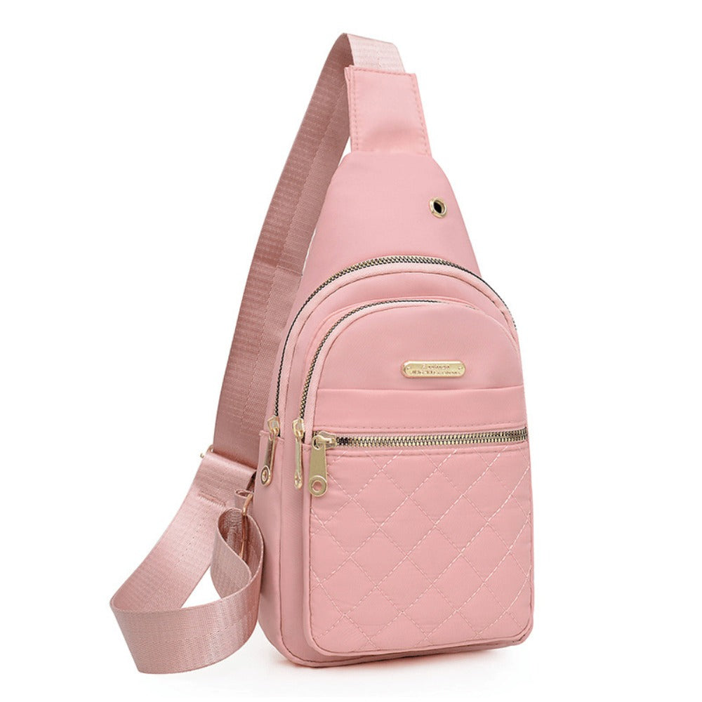 Sling Bag – Nylon, Lightweight, Multi-Pocket, Adjustable Strap – detail view 12