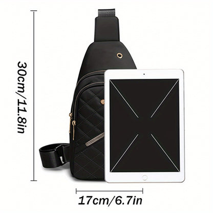 Sling Bag – Nylon, Lightweight, Multi-Pocket, Adjustable Strap – detail view 3