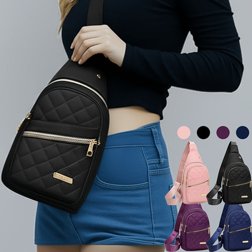 Sling Bag – Nylon, Lightweight, Multi-Pocket, Adjustable Strap – front view