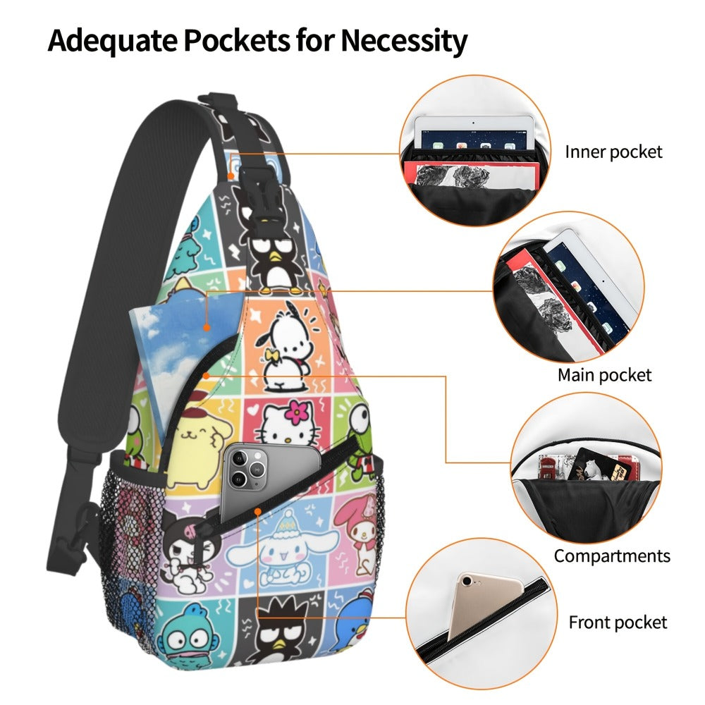 Sling Bag – Nylon, Lightweight, Adjustable Strap – detail view 5