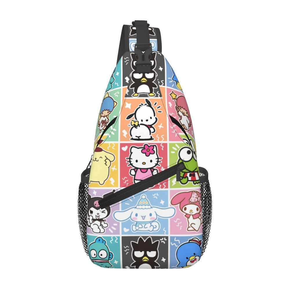 Sling Bag – Nylon, Lightweight, Adjustable Strap – front view