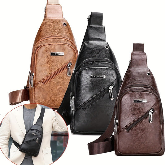 Sling Bag – PU Leather, Large Capacity, for Travel & Everyday Use – front view