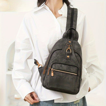 Sling Bag – PU Leather, Multi-Pocket, Adjustable Strap, for Travel & Everyday Use – detail view 13