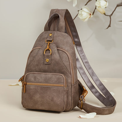 Sling Bag – PU Leather, Multi-Pocket, Adjustable Strap, for Travel & Everyday Use – detail view 6