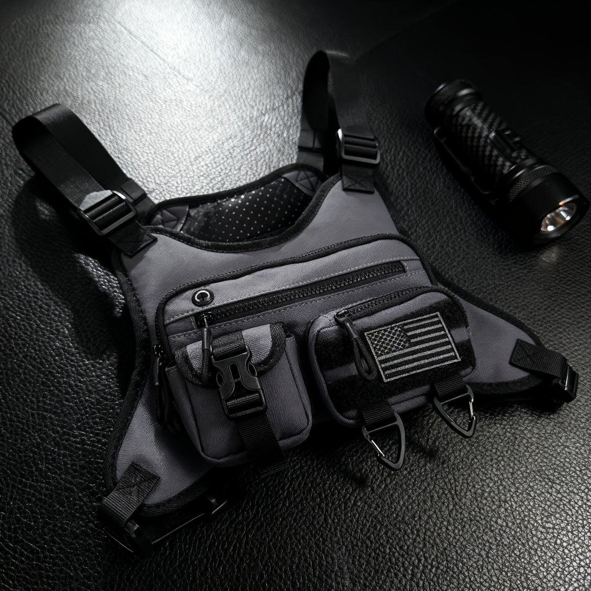 Sling Bag – for Travel & Work, Tactical Sports Chest Hollowed Out – detail view 2