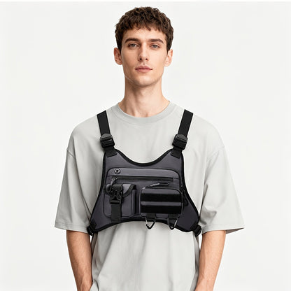 Sling Bag – for Travel & Work, Tactical Sports Chest Hollowed Out – detail view 12