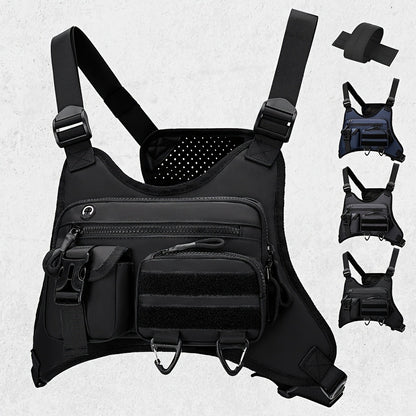 Sling Bag – for Travel & Work, Tactical Sports Chest Hollowed Out – detail view 16