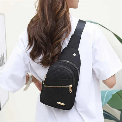 Sling Bag – for Travel, Diamond Pattern Chest Adjustable Strap – detail view 16