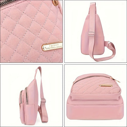 Sling Bag – for Travel, Diamond Pattern Chest Adjustable Strap – detail view 18