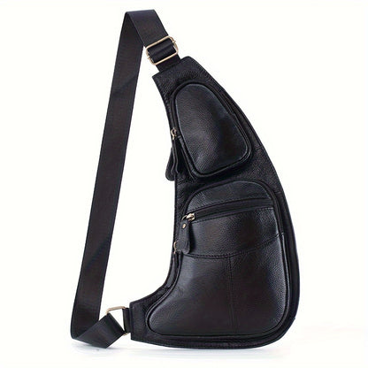 Sling Bag – for Travel, Leather Sling Vintage Chest Pack – detail view 19