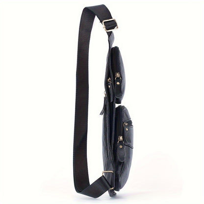 Sling Bag – for Travel, Leather Sling Vintage Chest Pack – detail view 13