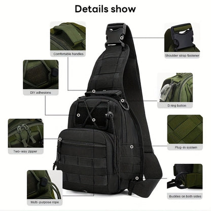 Sling Bag – for Travel, Oxford Cloth Chest Phone Pocket – detail view 22