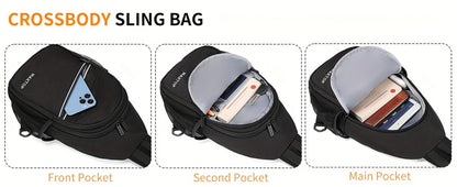 Sling Bag – for Travel, Sling Detachable Phone Pouch Hiking – detail view 17
