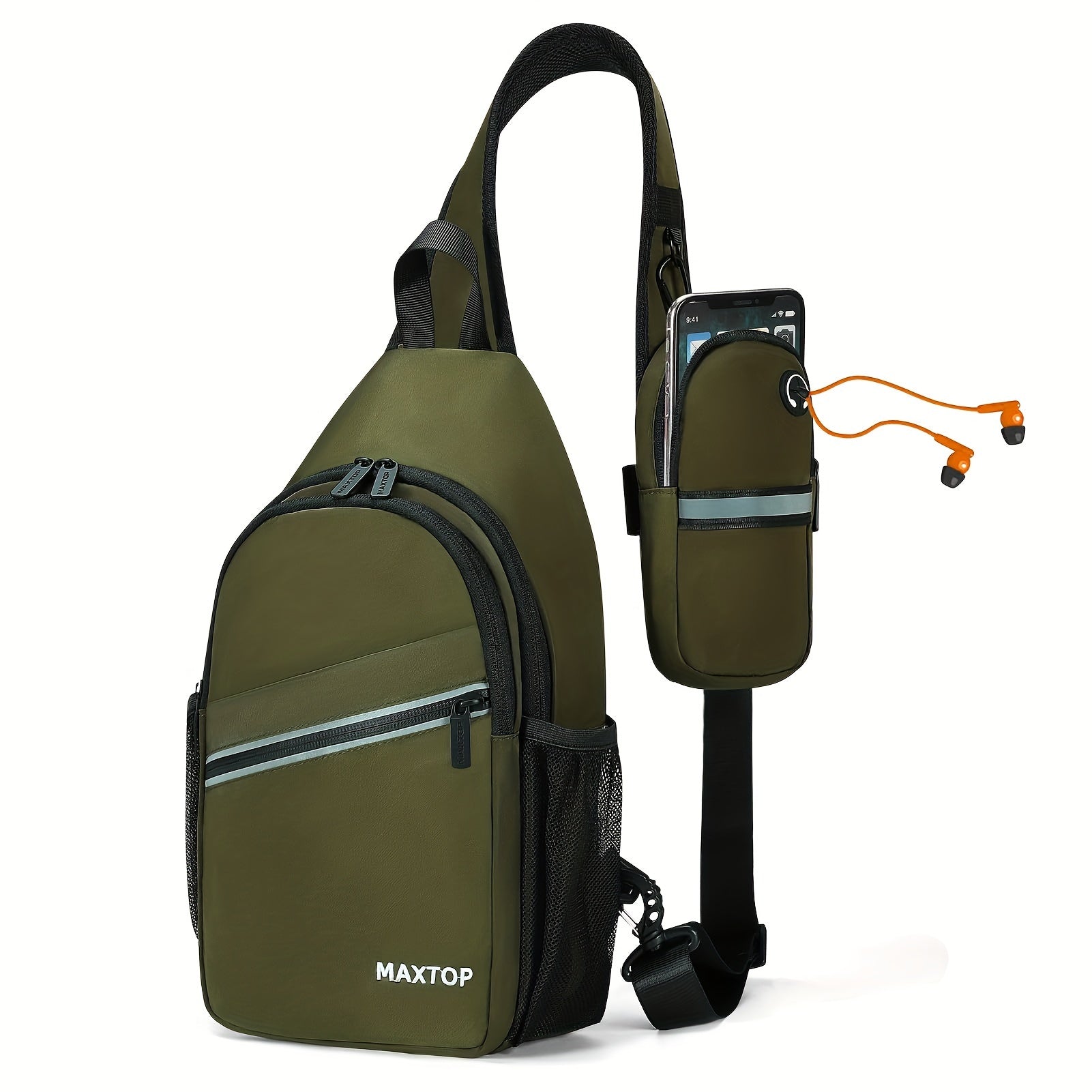 Sling Bag – for Travel, Sling Detachable Phone Pouch Hiking – detail view 21