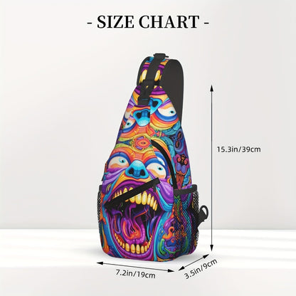 Sling Bag – Polyester, Large Capacity, Waterproof, for Travel & School – detail view 3
