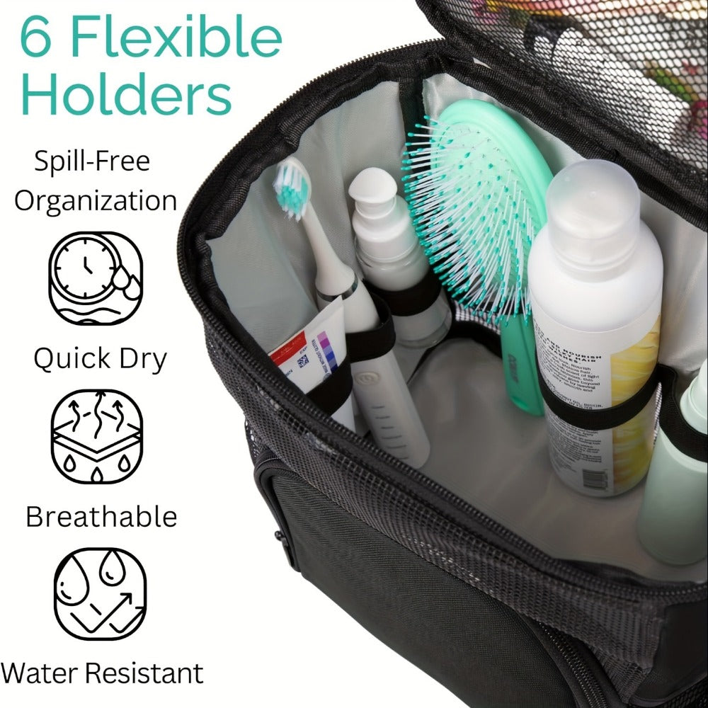 Travel Toiletry Bag – for School, College Shower Caddy Mesh Hanging – detail view 3