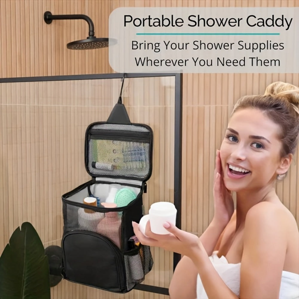 Travel Toiletry Bag – for School, College Shower Caddy Mesh Hanging – detail view 7
