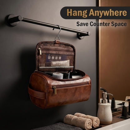 Travel Toiletry Bag – PU Leather, Large Capacity, Waterproof, for Travel & Everyday Use – detail view 12