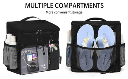 Travel Toiletry Bag – for Travel, Hanging Mesh Shower Caddy Handle – detail view 11