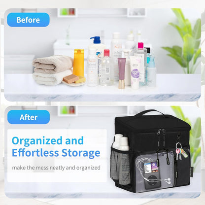 Travel Toiletry Bag – for Travel, Hanging Mesh Shower Caddy Handle – detail view 5